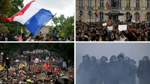 Francia vive nueva jornada de protestas; suman 135 detenidos 