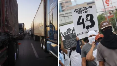 Paro nacional de transportistas y marcha por Ayotzinapa: las movilizaciones de este 26 de octubre en CDMX
