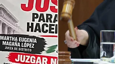 Martha Magaña comparece ante el TDJ por segunda suspensión a la reforma judicial