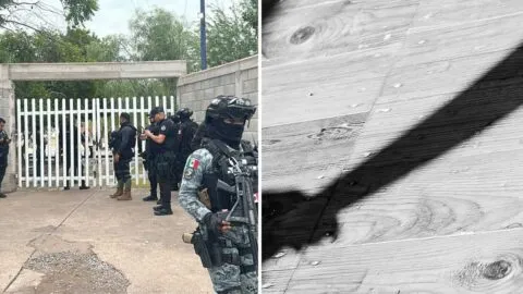VIDEO: cámara registra ataque en secundaria de Torreón; se escuchan varias detonaciones