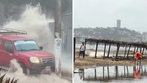 Tormenta tropical Simon provoca inundaciones en Acapulco