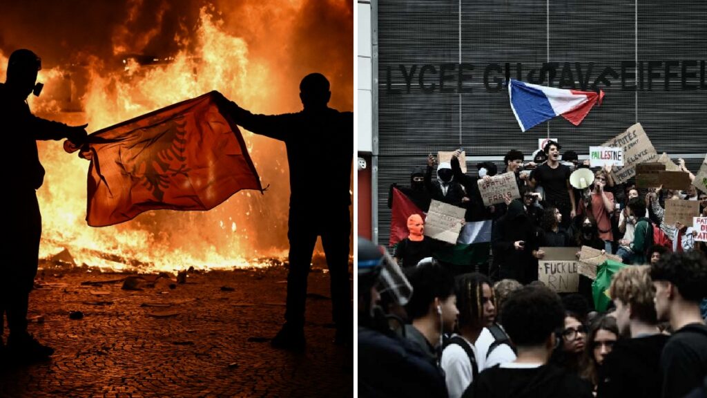Albania y Francia atraviesan ola de protestas. Foto: AFP
