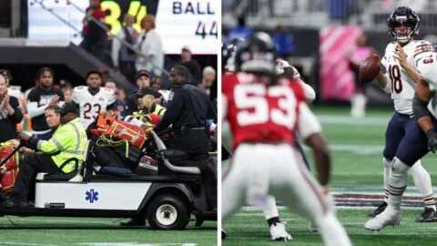 VIDEO: jugador de la NFL sale en camilla tras brutal choque