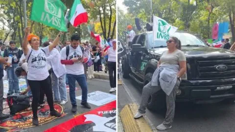 Megamarcha nacional del IMSS: EN VIVO; manifestantes bloquean carril de Paseo de la Reforma y preparan movilización hacia el Zócalo