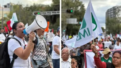 Marcha del IMSS, EN VIVO: Trabajadores inician movilizaciones rumbo al zócalo capitalino