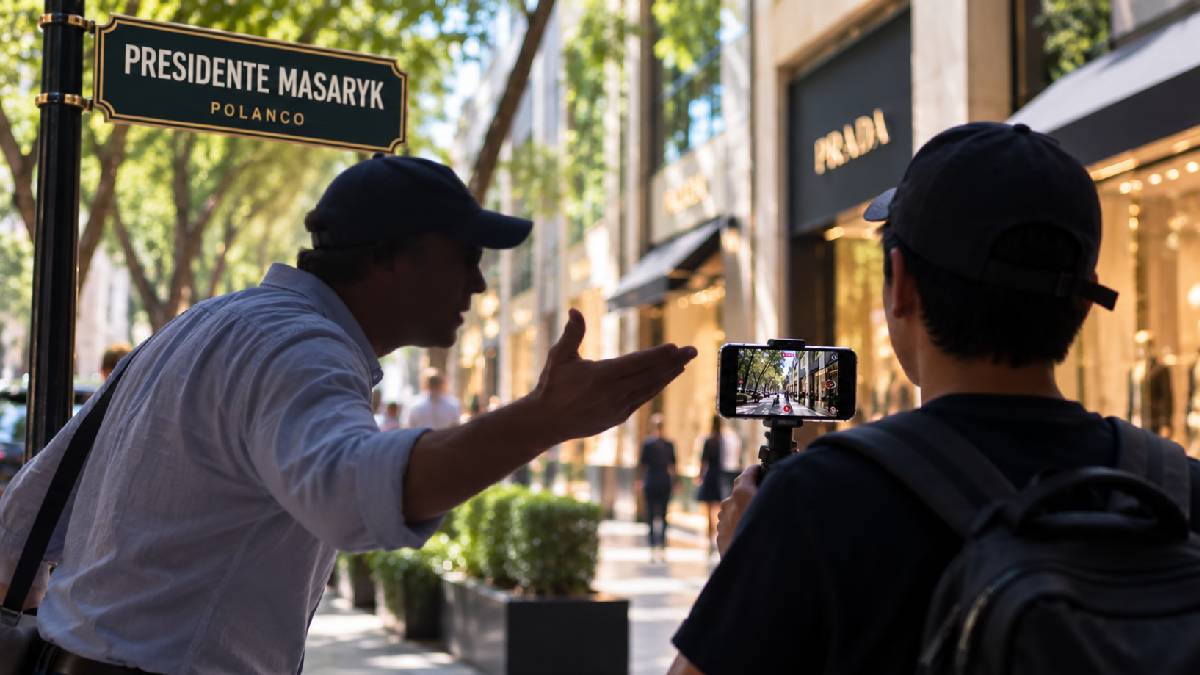 Video: extranjero interrumpe a creador de contenido y le exige hablar en inglés en Polanco