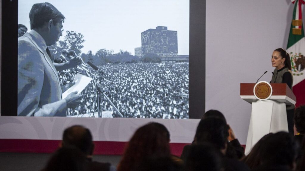 Claudia Sheinbaum rinde homenaje a Cuauhtémoc Cárdenas en Palacio Nacional