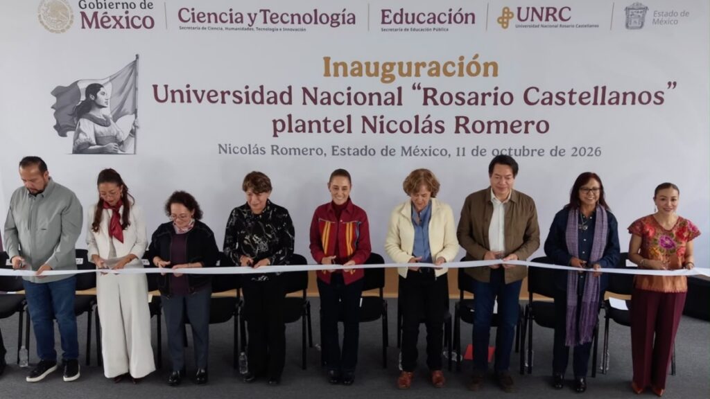 Sheinbaum inaugura Universidad Rosario Castellanos en Nicolás Romero; atenderá a 800 estudiantes