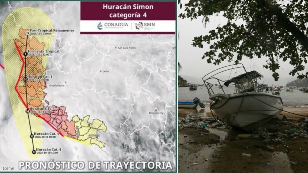 Se prevé que Simon llegue a costas jaliscienses este domingo 11 de octubre. Foto: Cuartoscuro