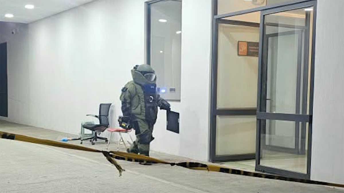Dejan artefactos afuera de un centro de salud en Tlajomulco; despliegan operativo