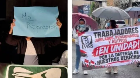 Bloqueos de trabajadores del IMSS y lluvias complican el tránsito este 9 de octubre