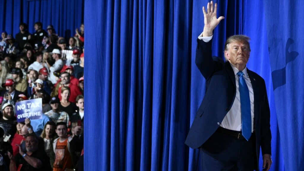Donald Trump en mitin. Foto: AFP